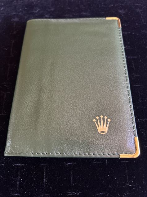 Rolex VINTAGE GREEN LEATHER WALLET 0101.40.34 